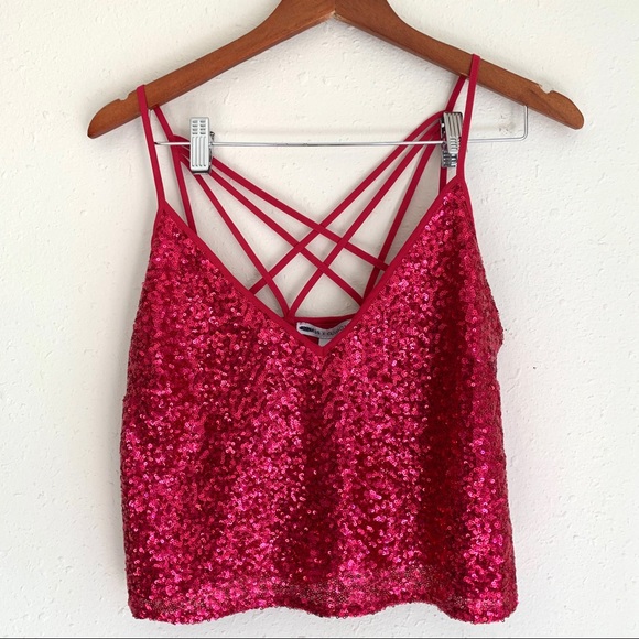 ❌SOLD❌/ Express X Olivia Culpo Sequin Top Sz S - Picture 10 of 14